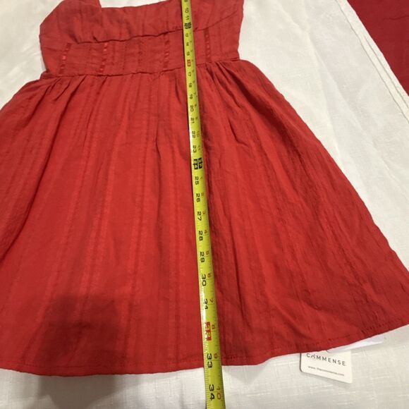 (W1) Commense Flirty Red Bohemia Short Dress, corset-style fitted waist, size s - Picture 11 of 15